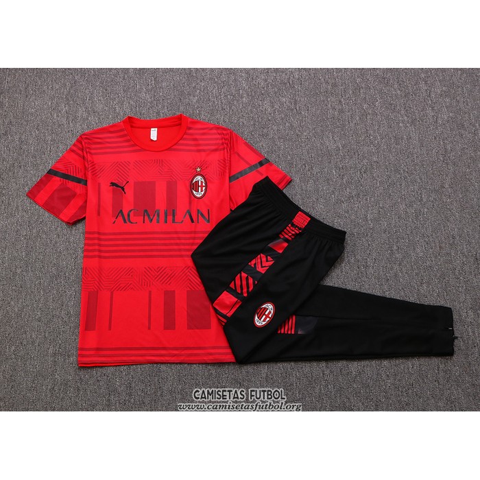Chandal del AC Milan Manga Corta 2022/2023 Rojo